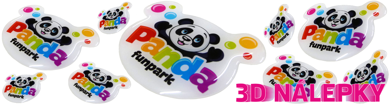 Panda funpark, 3D nálepky